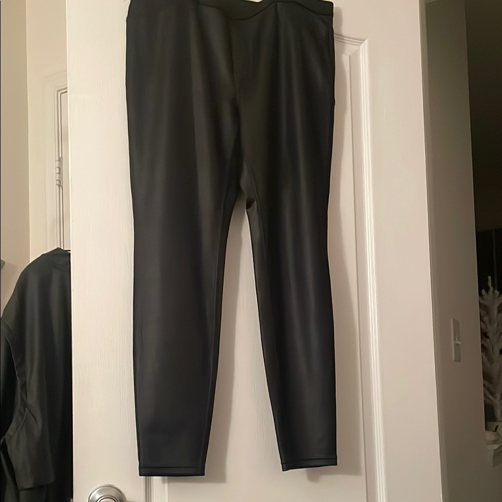 Black Faux Leather Leggings